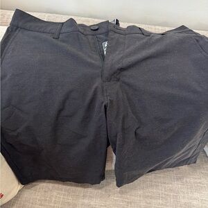 Travis Mathew Black Flat Front Shorts